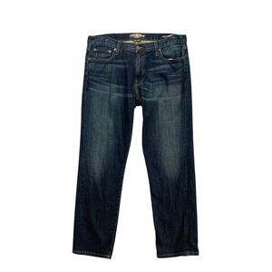 Lucky Brand Jeans Mens 33 Blue 211 Original Straight High Rise Denim Dark Wash